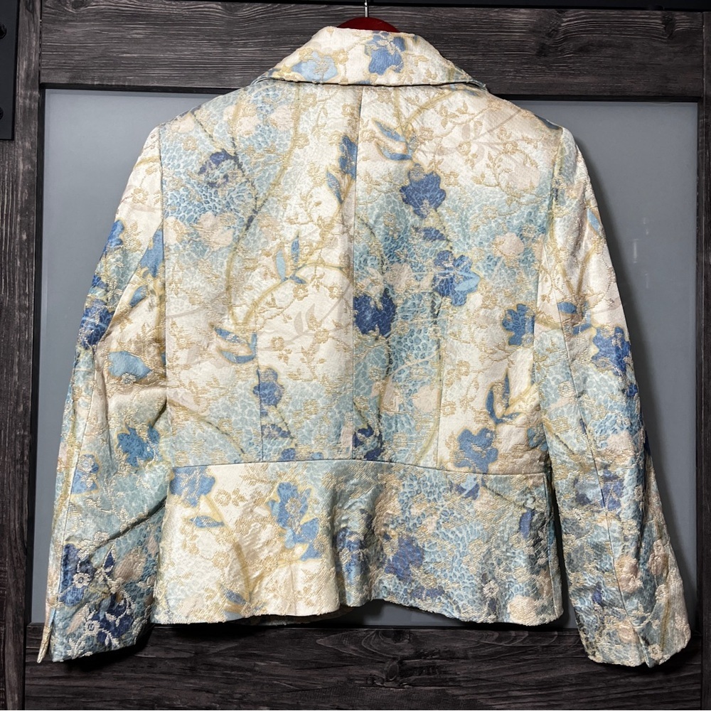 Nipon Boutique Floral Brocade Suit Jacket Coquette Size 10 Coastal Grandma - Picture 2 of 11